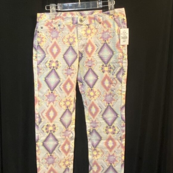 #44-467-You Are Super💙Skinny Low Rise Bluenotes Aztec Dreams - Picture 1 of 9